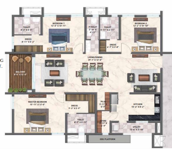 Zuari Gangothri Tribhuja floor plan1